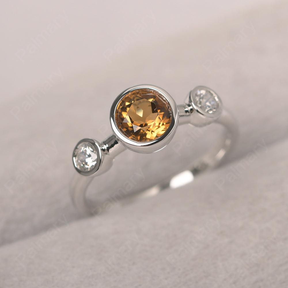 Three Stone Citrine Mothers Ring - Palmary