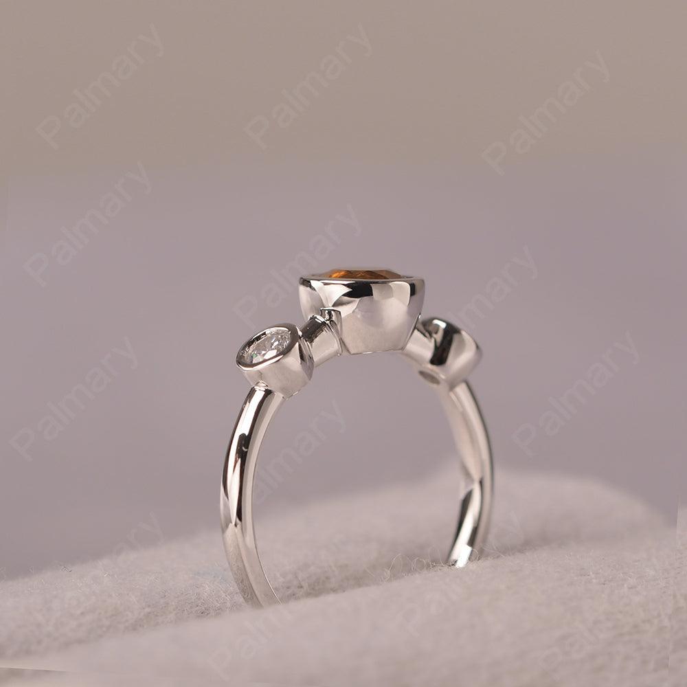 Three Stone Citrine Mothers Ring - Palmary