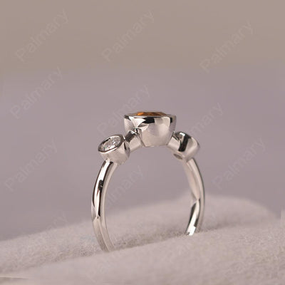 Three Stone Citrine Mothers Ring - Palmary