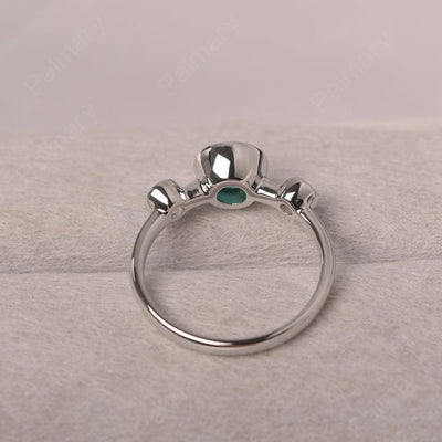 Three Stone Emerald Mothers Ring - Palmary