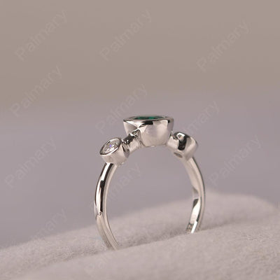 Three Stone Emerald Mothers Ring - Palmary