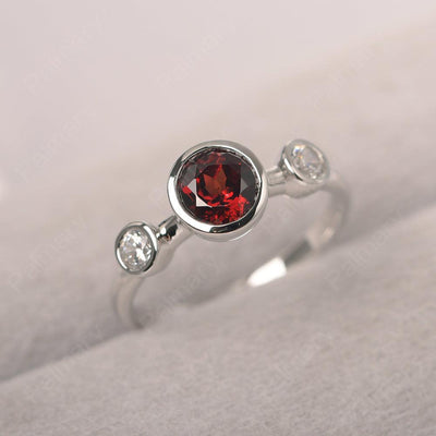 Three Stone Garnet Mothers Ring - Palmary
