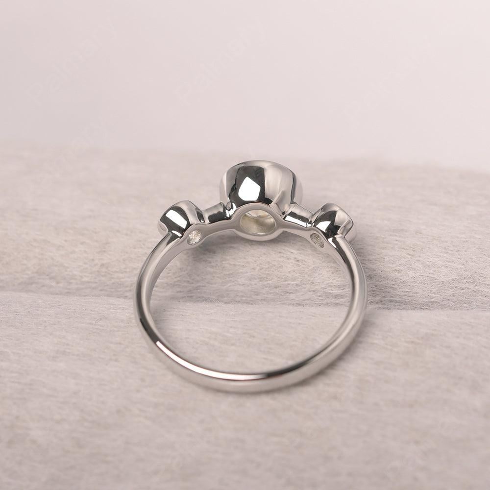 Three Stone Green Amethyst Mothers Ring - Palmary