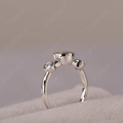 Three Stone Green Amethyst Mothers Ring - Palmary