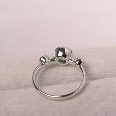 Three Stone Green Sapphire Mothers Ring - Palmary