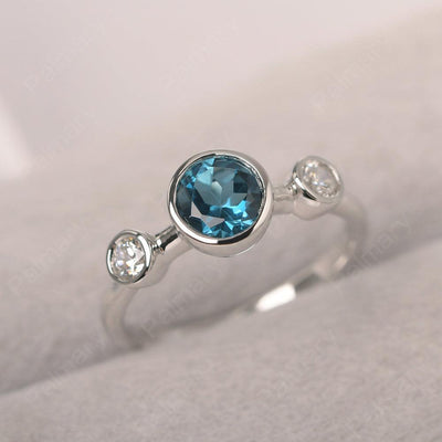 Three Stone London Blue Topaz Mothers Ring - Palmary