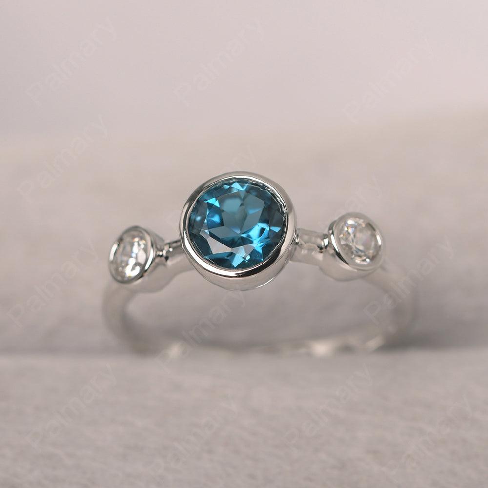 Three Stone London Blue Topaz Mothers Ring - Palmary