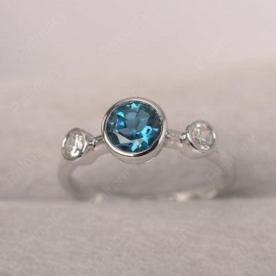 Three Stone London Blue Topaz Mothers Ring - Palmary