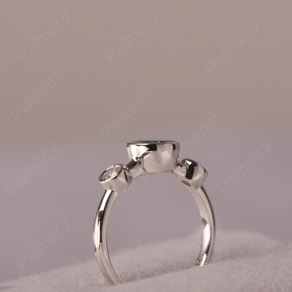 Three Stone London Blue Topaz Mothers Ring - Palmary
