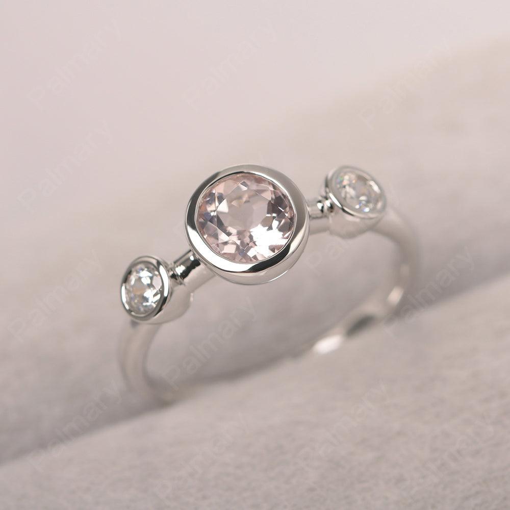 Three Stone Morganite Mothers Ring - Palmary