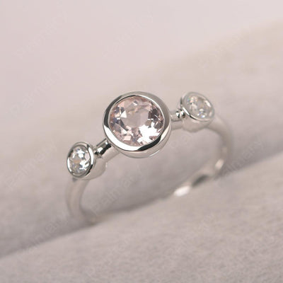 Three Stone Morganite Mothers Ring - Palmary