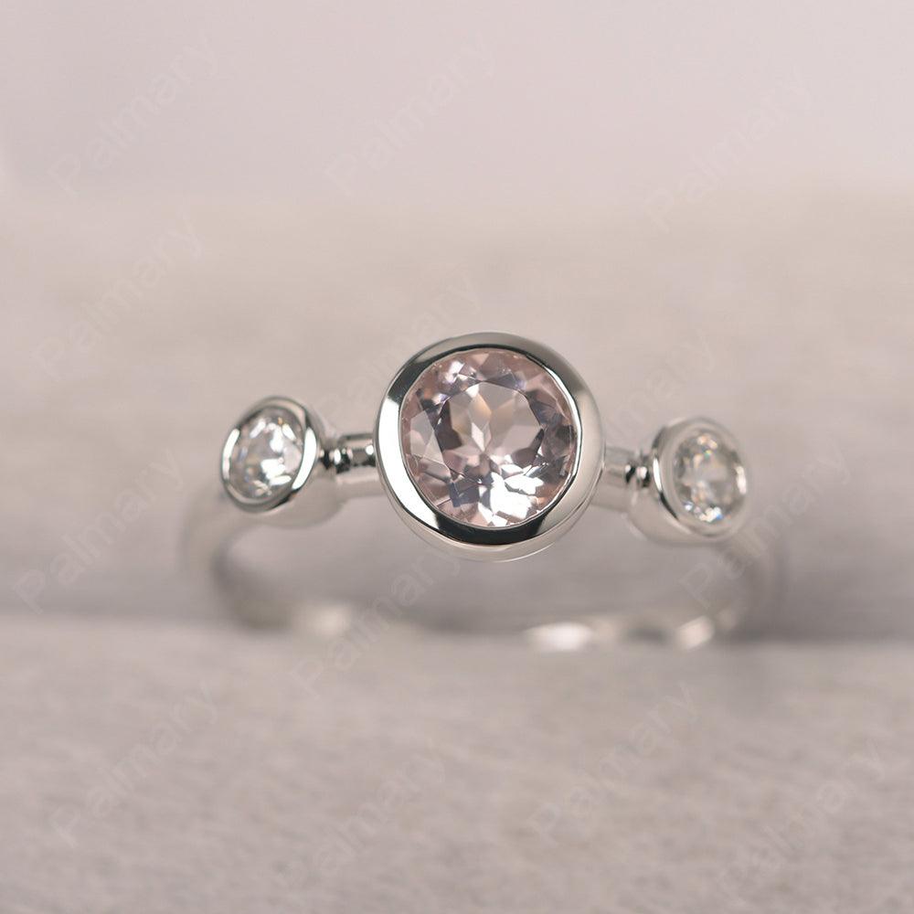 Three Stone Morganite Mothers Ring - Palmary