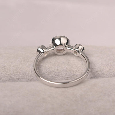 Three Stone Morganite Mothers Ring - Palmary