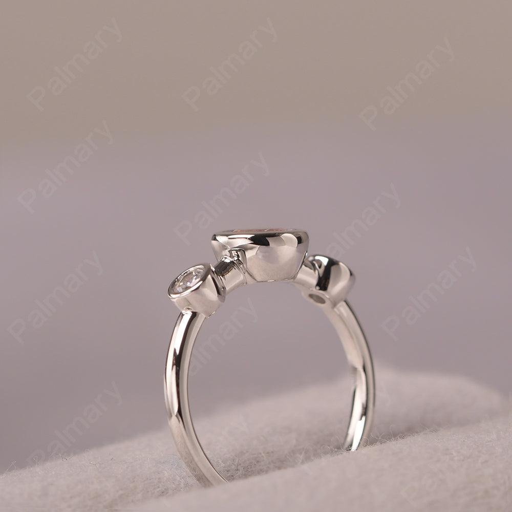 Three Stone Morganite Mothers Ring - Palmary