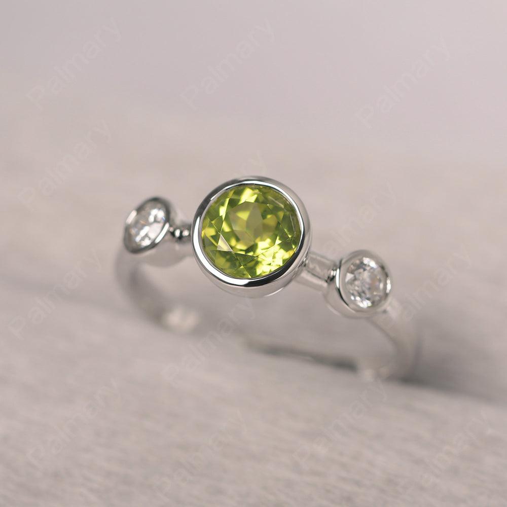Three Stone Peridot Mothers Ring - Palmary
