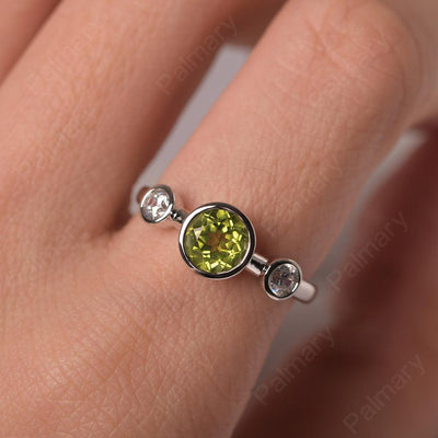 Three Stone Peridot Mothers Ring - Palmary
