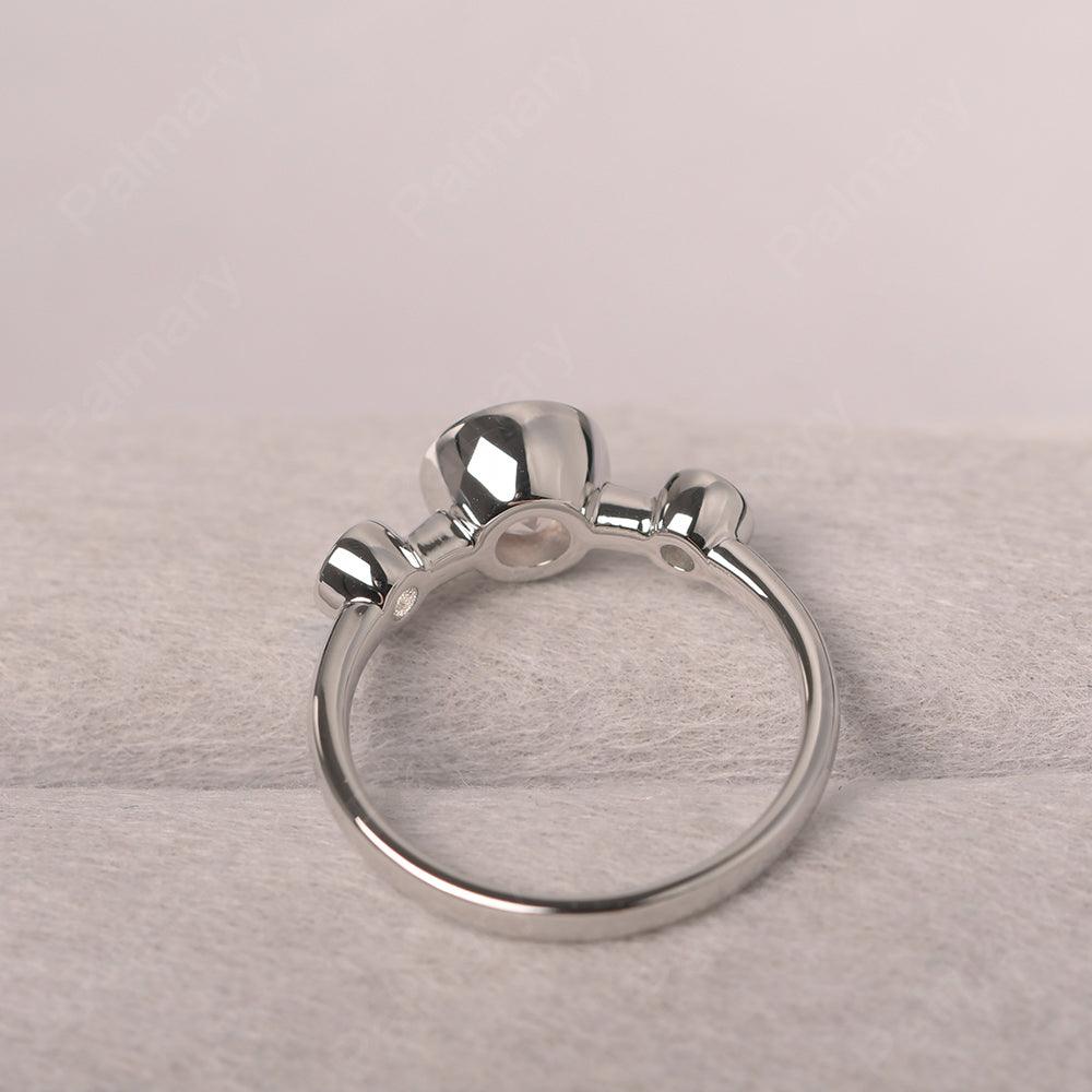 Three Stone Rose Quartz Mothers Ring - Palmary