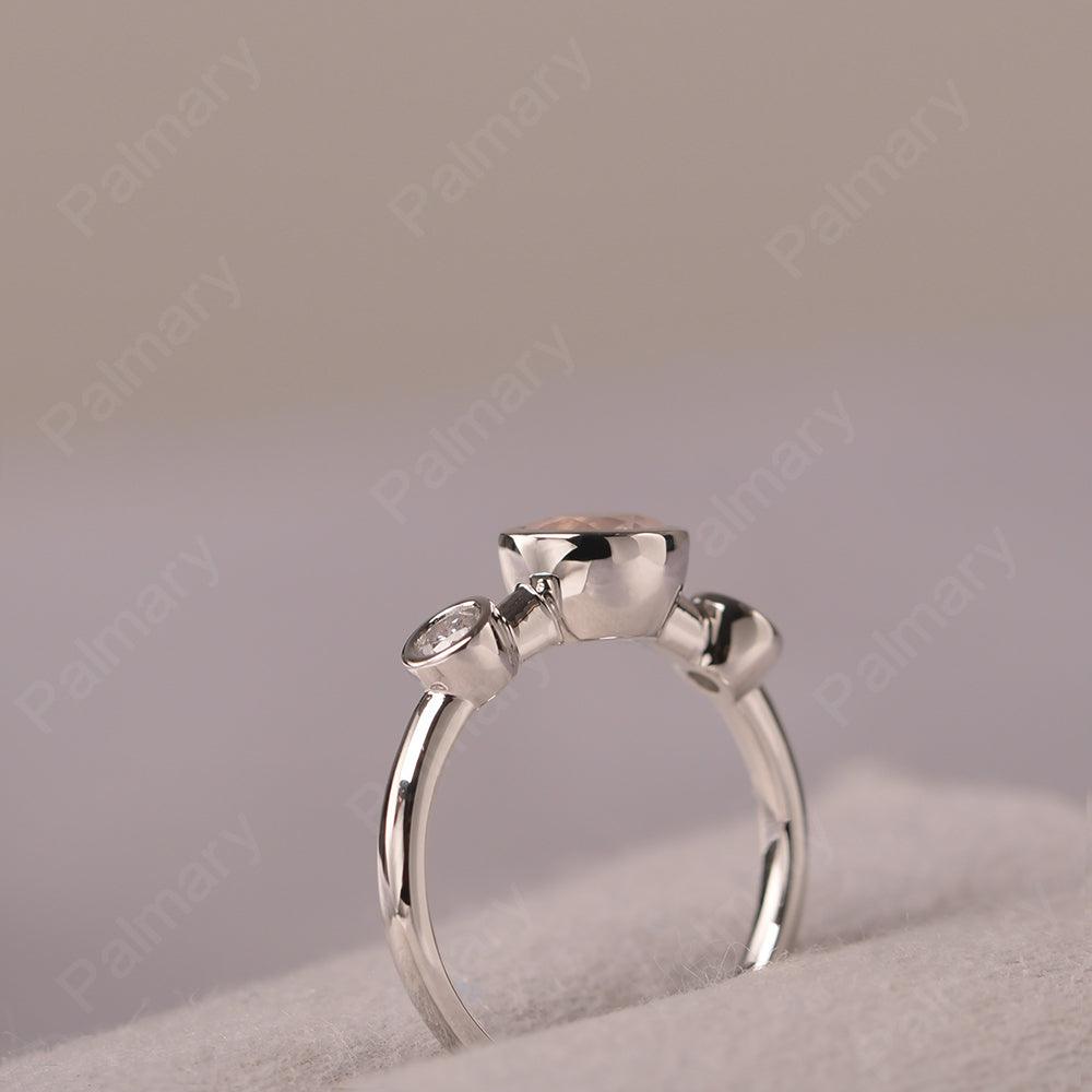 Three Stone Rose Quartz Mothers Ring - Palmary