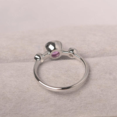 Three Stone Pink Sapphire Mothers Ring - Palmary