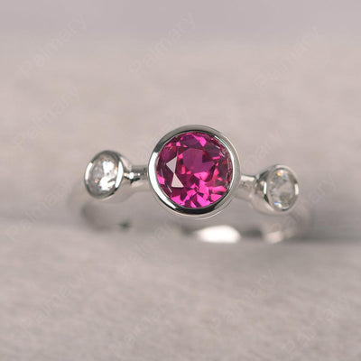 Three Stone Ruby Mothers Ring - Palmary