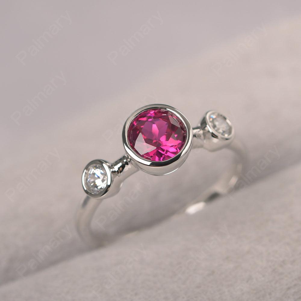 Three Stone Ruby Mothers Ring - Palmary