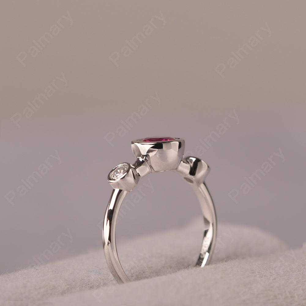 Three Stone Ruby Mothers Ring - Palmary