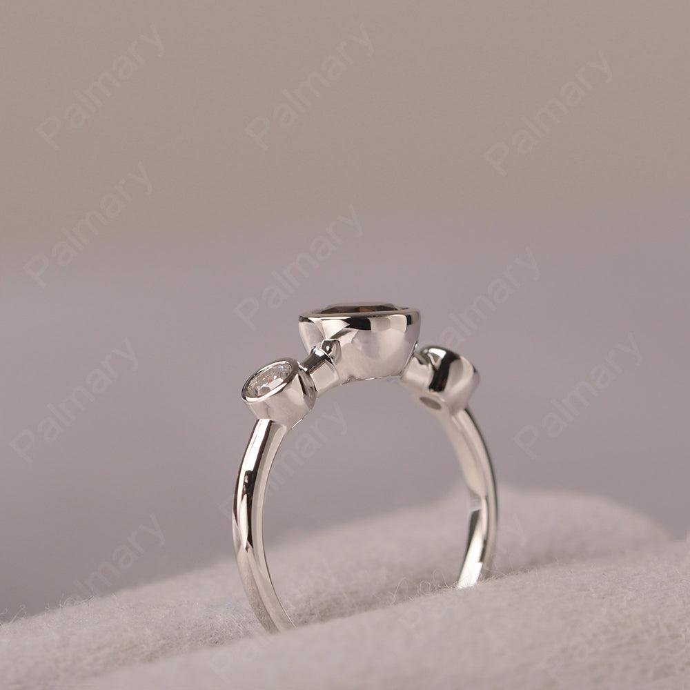 Three Stone Smoky Quartz  Mothers Ring - Palmary