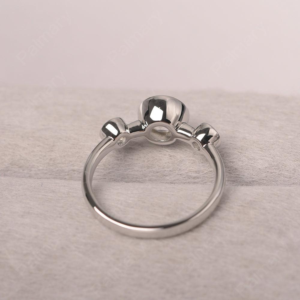Three Stone White Topaz Mothers Ring - Palmary