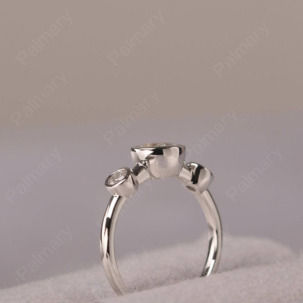 Three Stone White Topaz Mothers Ring - Palmary