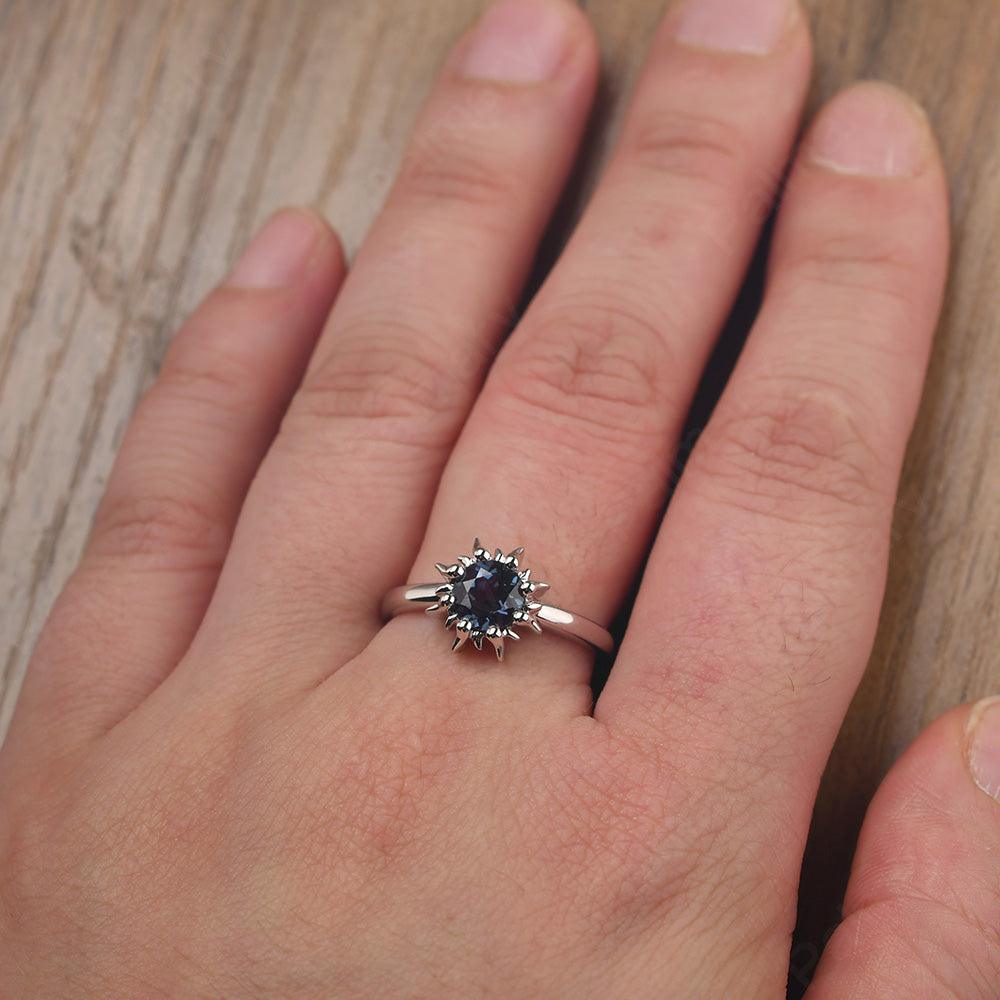 Unique Alexandrite Engagement Ring - Palmary