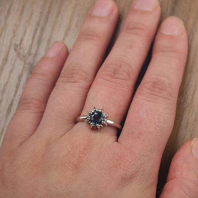 Unique Alexandrite Engagement Ring - Palmary