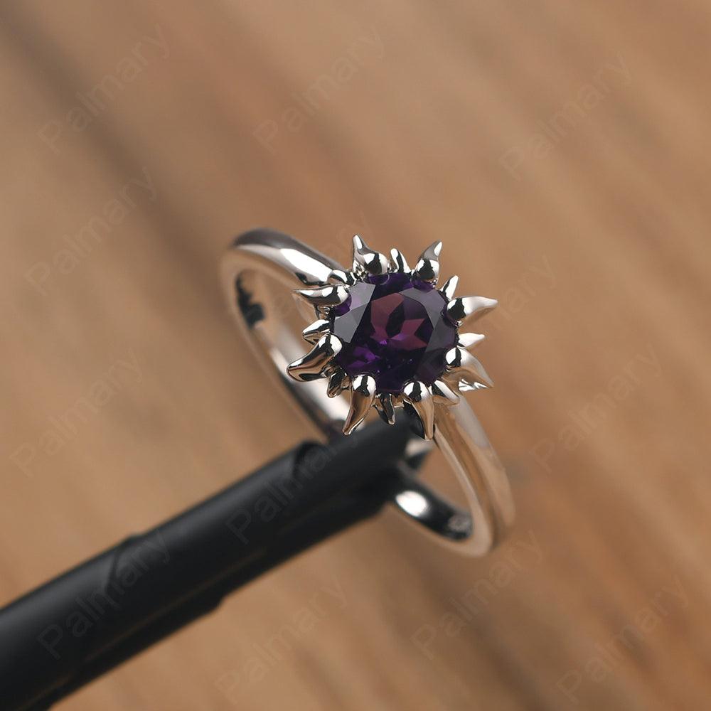 Unique Amethyst Engagement Ring - Palmary