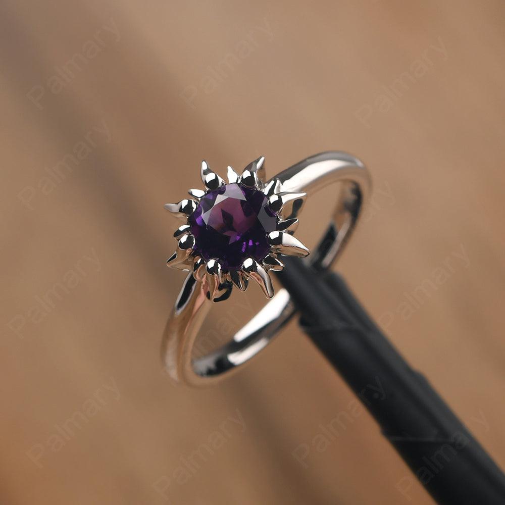 Unique Amethyst Engagement Ring - Palmary