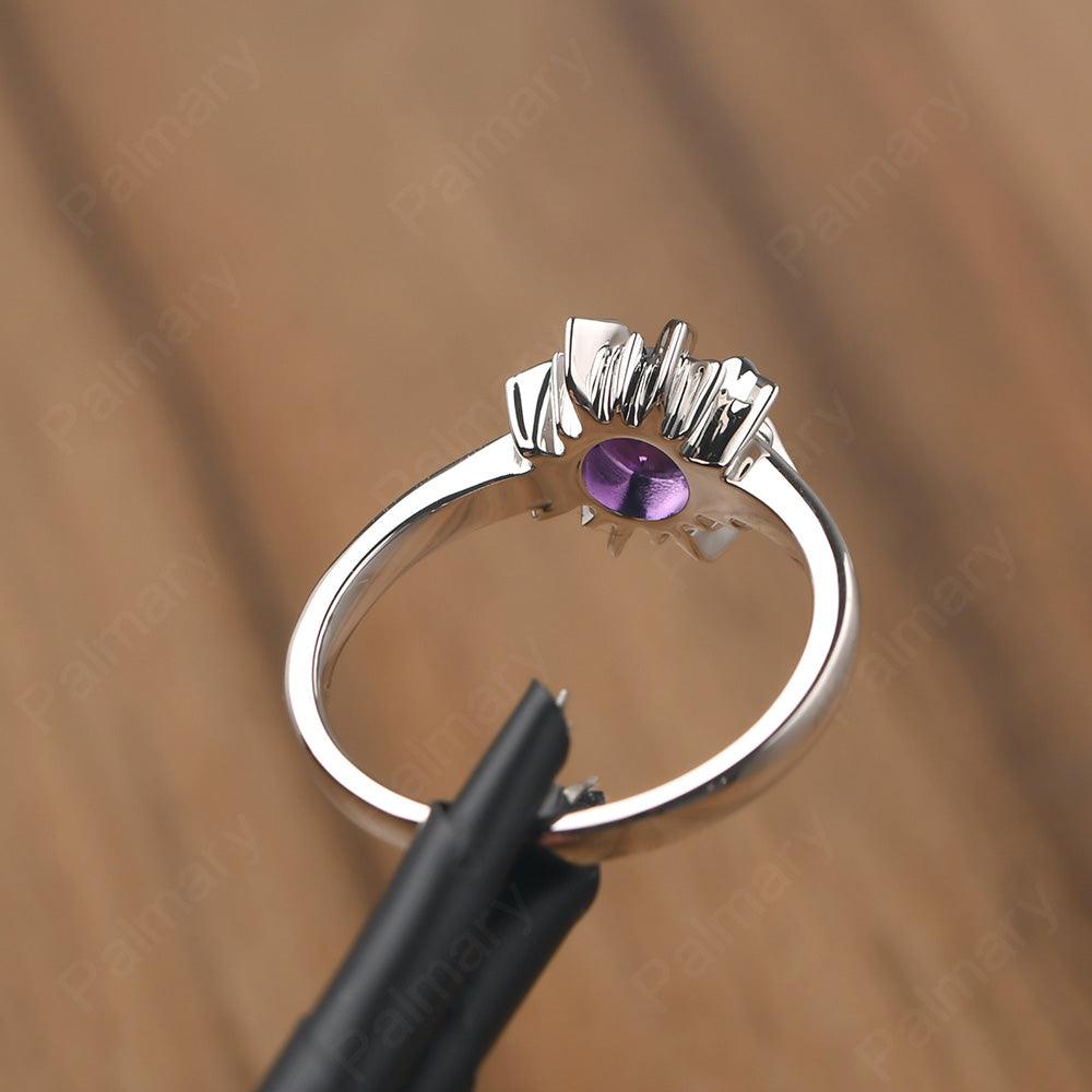 Unique Amethyst Engagement Ring - Palmary