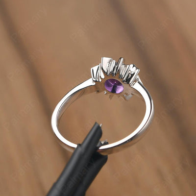 Unique Amethyst Engagement Ring - Palmary