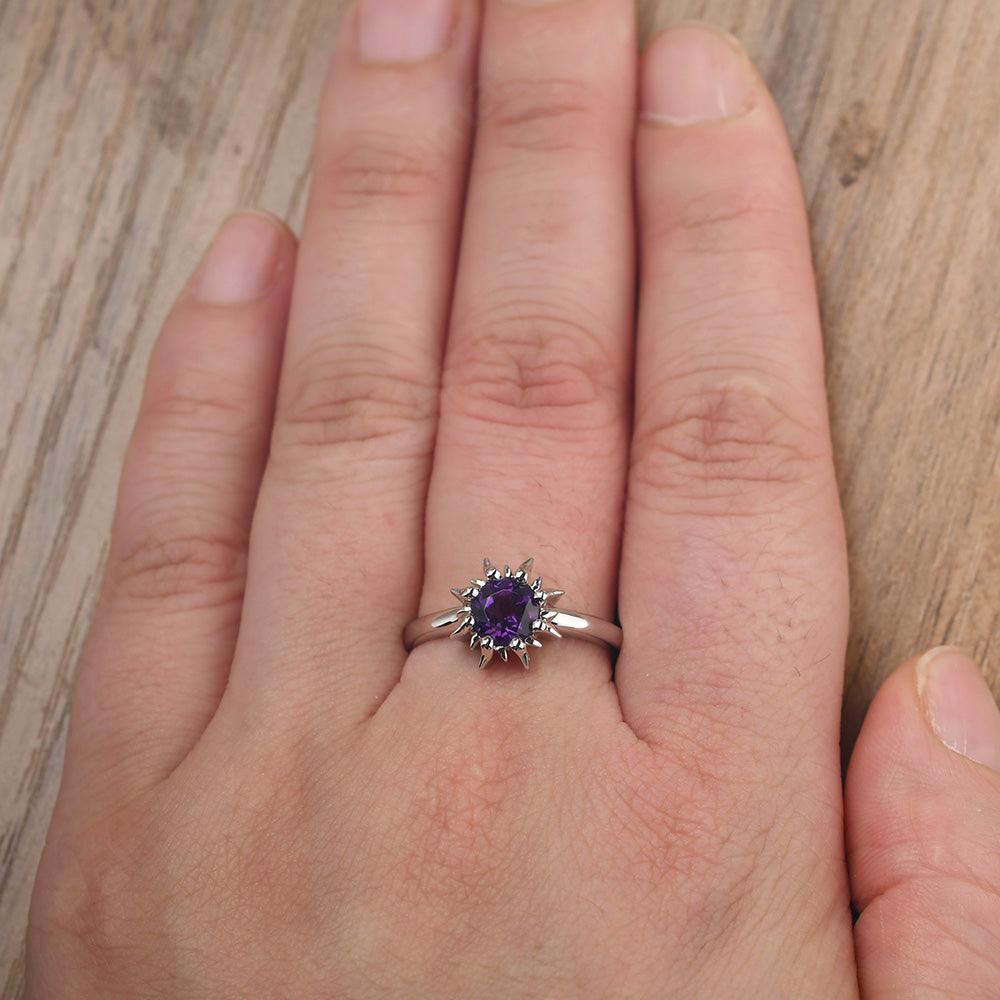 Unique Amethyst Engagement Ring - Palmary