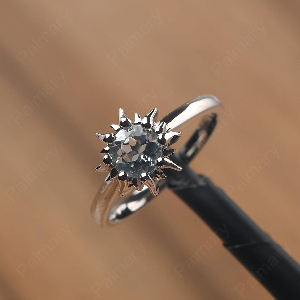 Unique Aquamarine Engagement Ring - Palmary