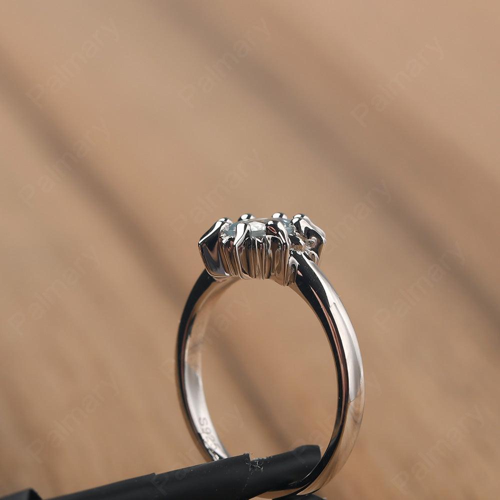 Unique Aquamarine Engagement Ring - Palmary
