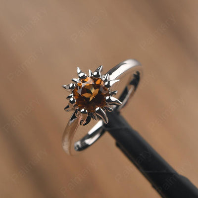 Unique Citrine Engagement Ring - Palmary