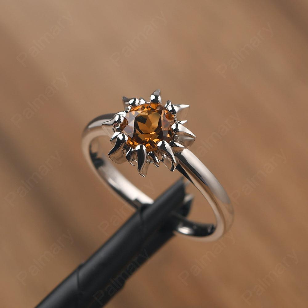 Unique Citrine Engagement Ring - Palmary