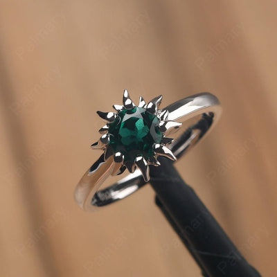 Unique Emerald Engagement Ring - Palmary