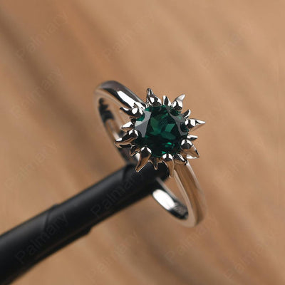 Unique Emerald Engagement Ring - Palmary