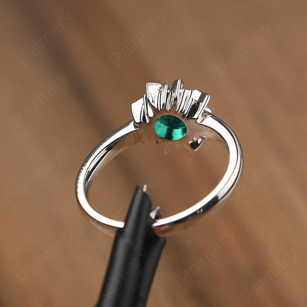 Unique Emerald Engagement Ring - Palmary