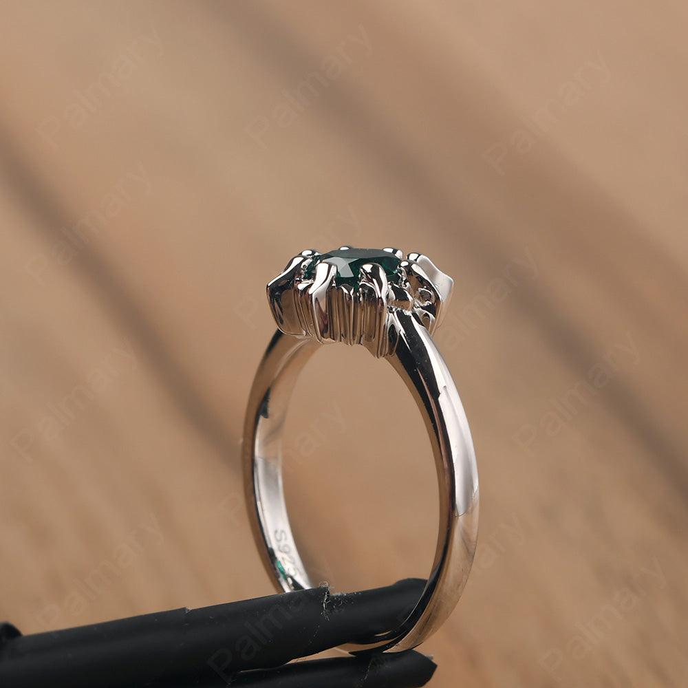 Unique Emerald Engagement Ring - Palmary