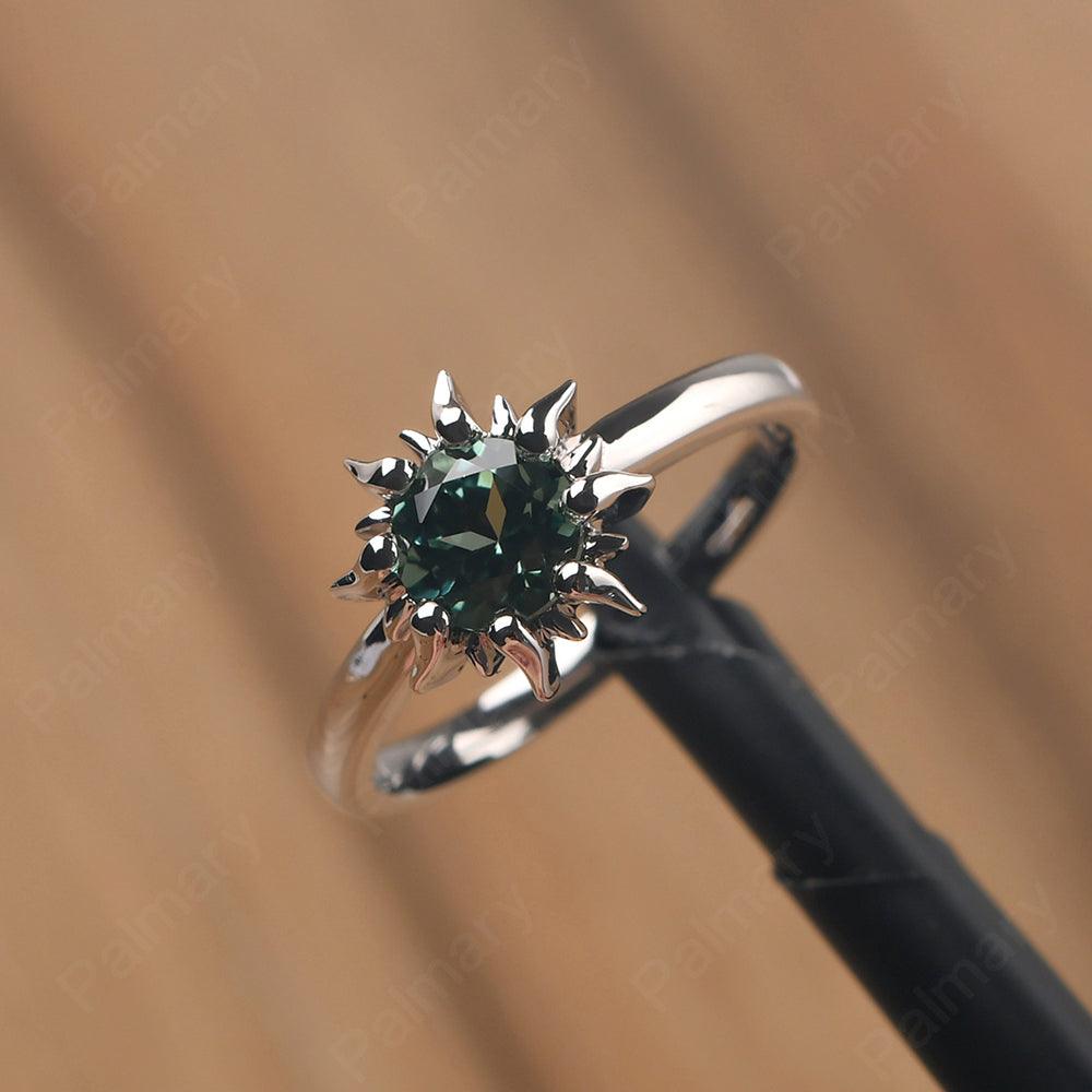 Unique Green Sapphire Engagement Ring - Palmary