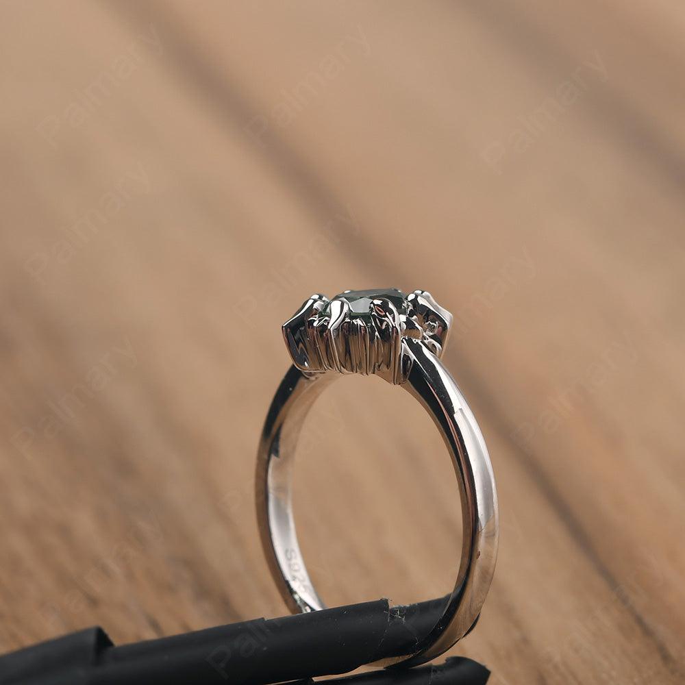 Unique Green Sapphire Engagement Ring - Palmary