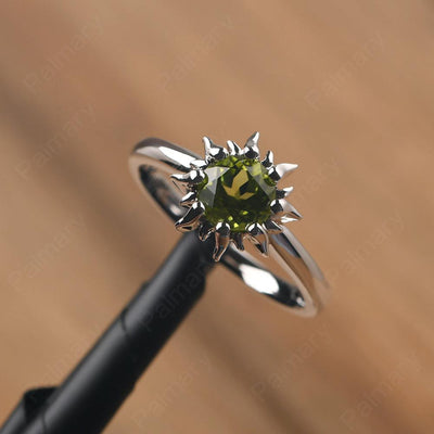 Unique Peridot Engagement Ring - Palmary