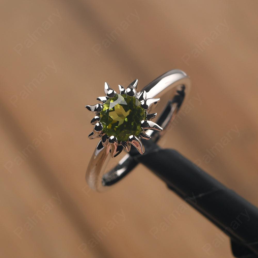 Unique Peridot Engagement Ring - Palmary