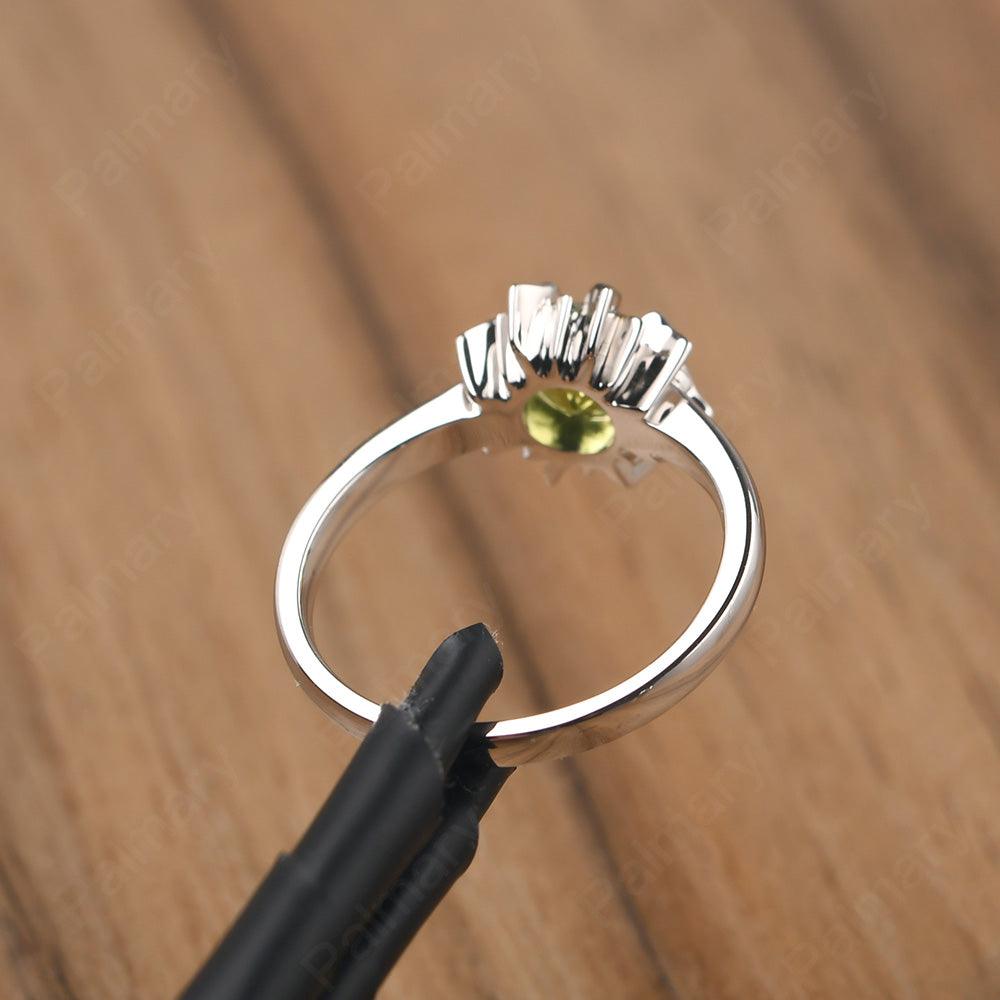 Unique Peridot Engagement Ring - Palmary