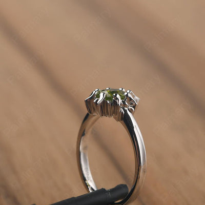 Unique Peridot Engagement Ring - Palmary